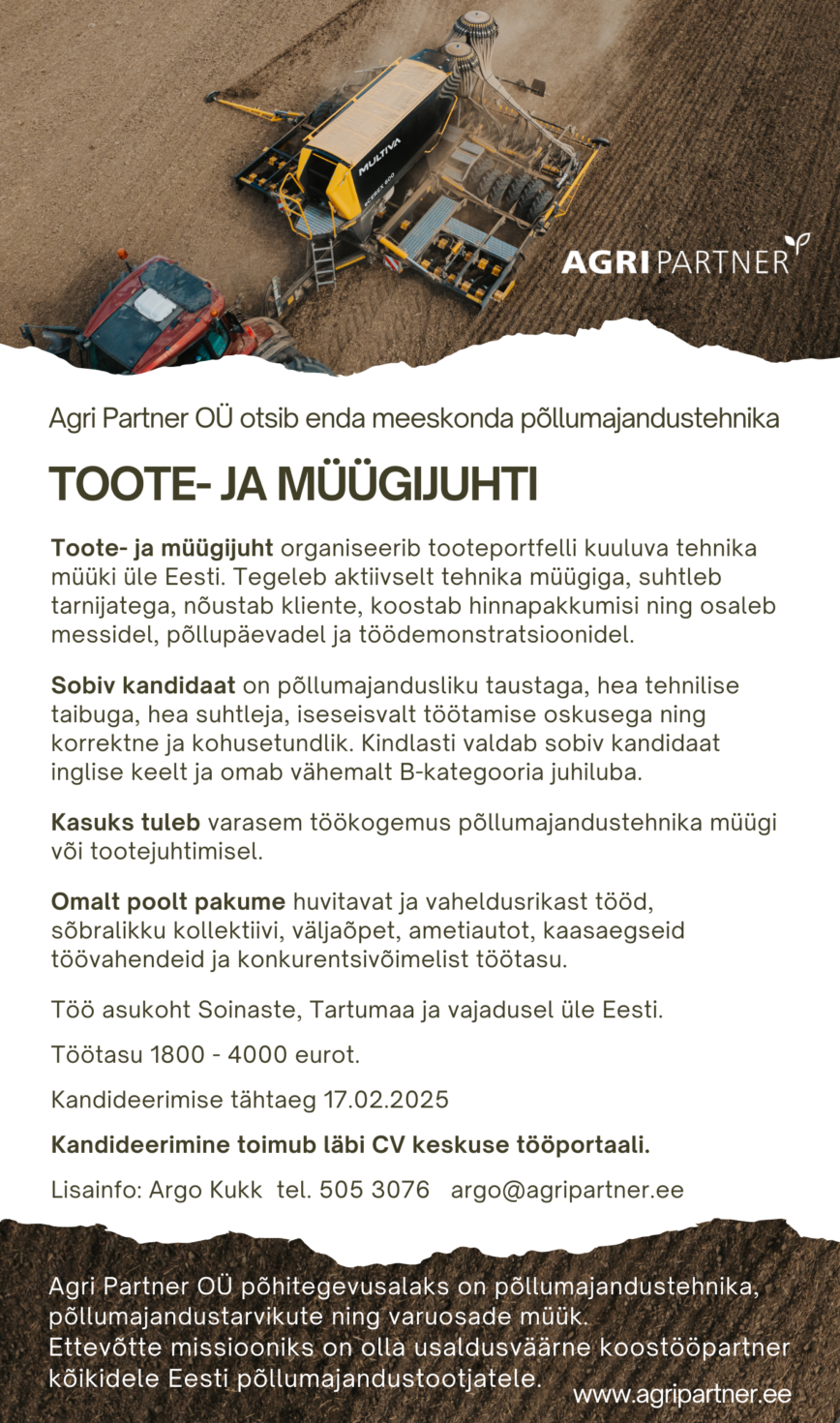 Toote ja muugijuht 2025 1400 x 2370 px