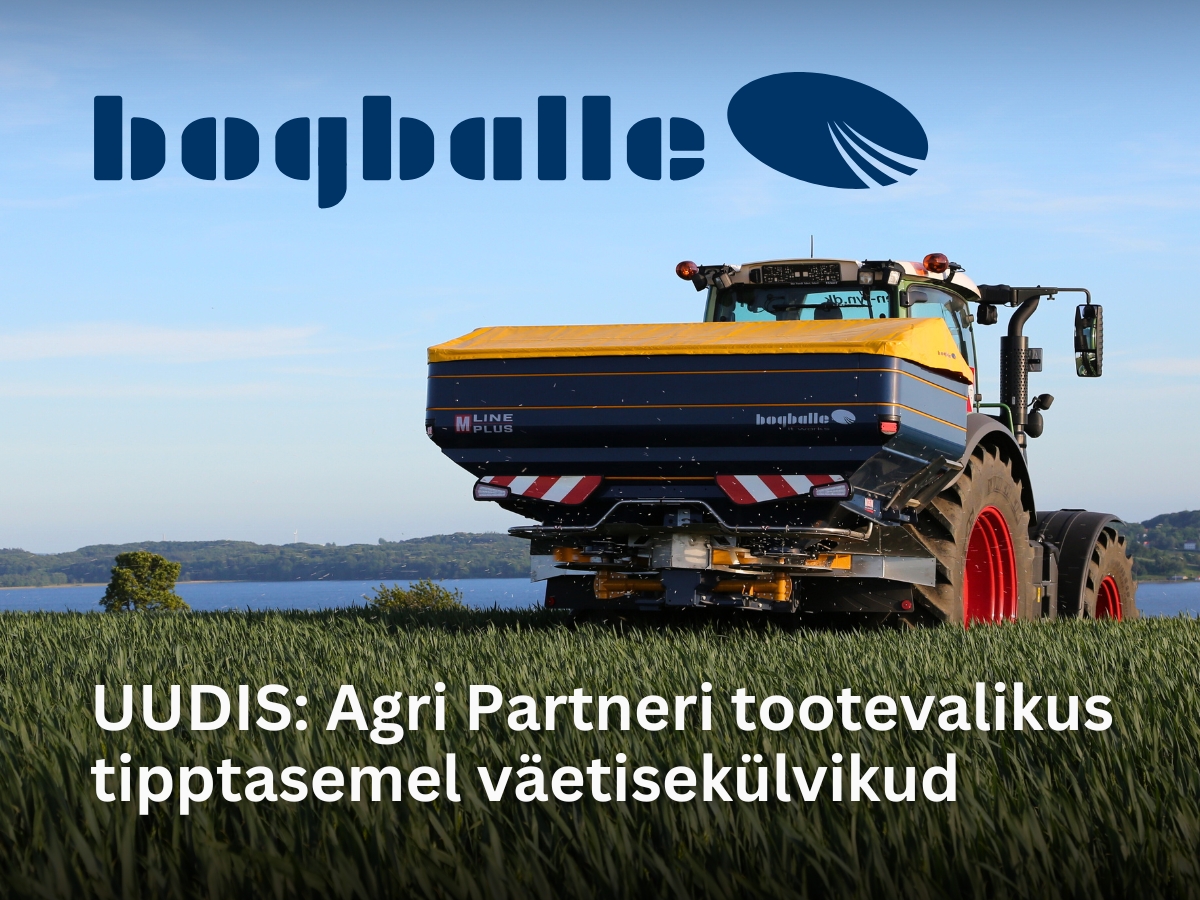 UUDIS! Alates 1. oktoobrist 2025 on Agri Partner OÜ Taani väetiselaoturite tootja Bogballe ametlik esindaja Eestis. Bogballe kaubamärgi uus algus Eesti turul an